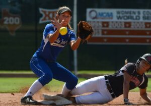 Who was the catcher that elbowed a runner?